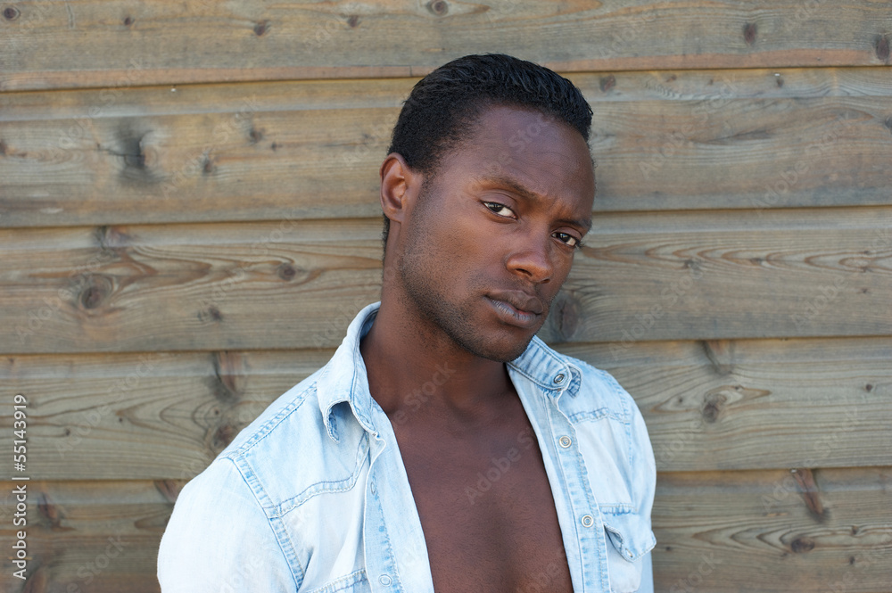 Portrait of a handsome young black man Portrait of a handsome young black man