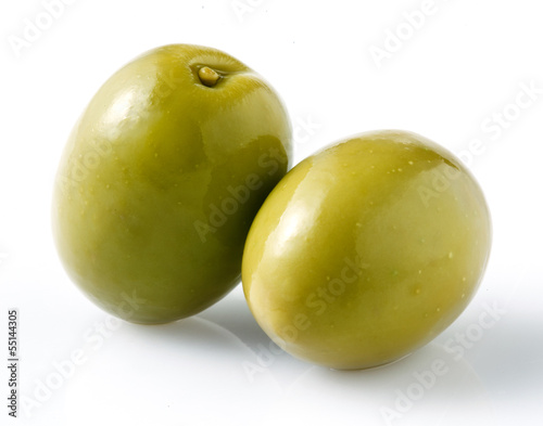 Green olive isolated photo