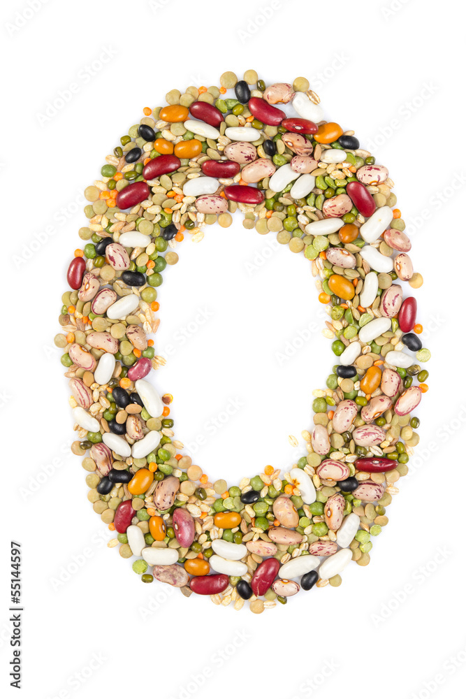 Number 0 made of pulses Number 0 made of pulses