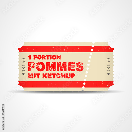 ticket v3 1 portion pommes mit ketchup I