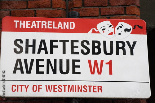 Shaftesbury Avenue a famous london street sign photo