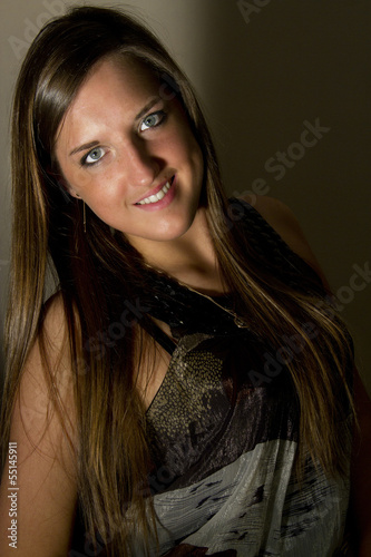Portrait of sexy woman posing in studio