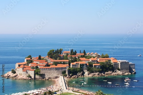 Dubrovnik - View of this island / old part of the city from the heights in the main land
