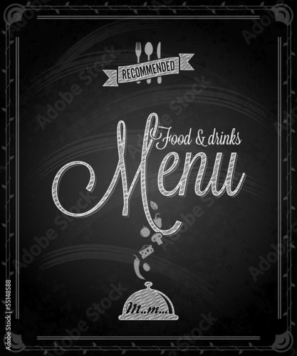 chalkboard - frame food menu