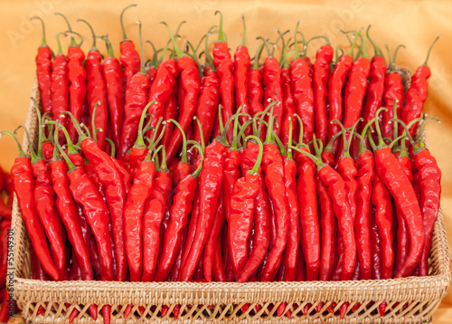 Red chili was displayed for background use