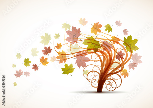 Vector autumnal background