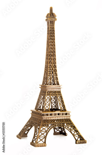 Fototapeta torre Eiffel in fondo bianco