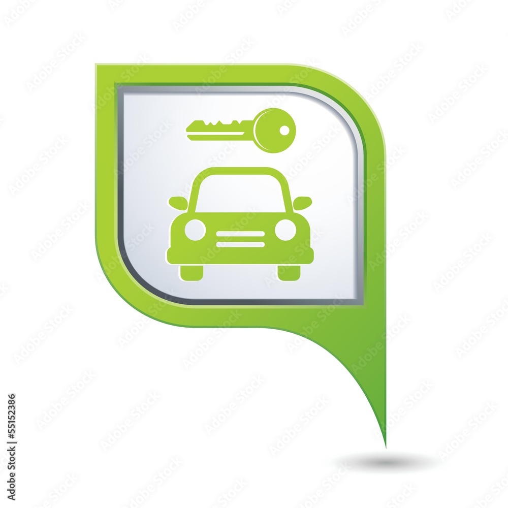 Parking for car icon on map pointer Parking for car icon on map pointer