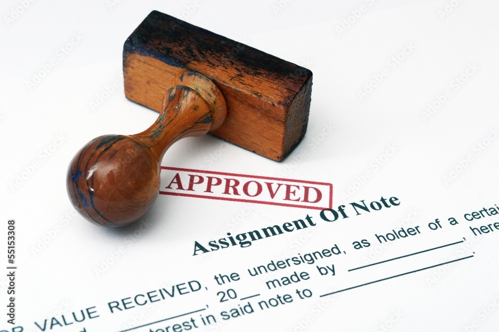 Assignment of note Assignment of note