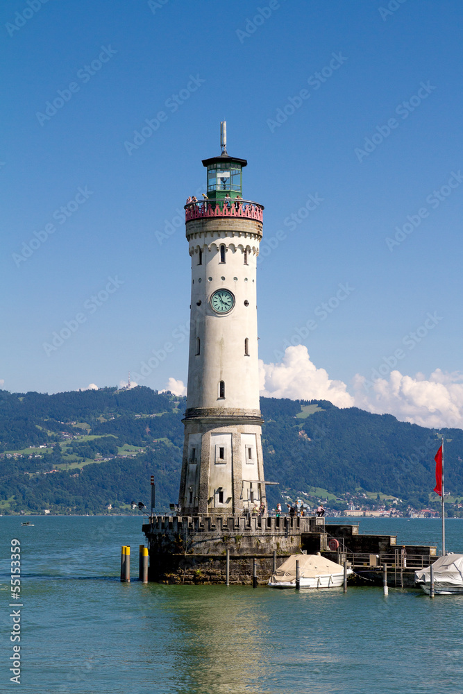 Lighthouse of Lindau in Lake Constance, Germany