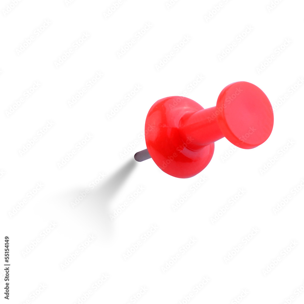 Close up image of red push pin Close up image of red push pin