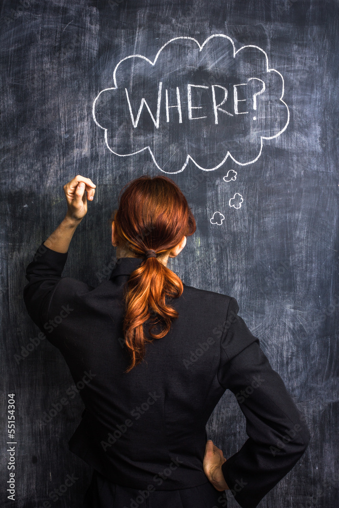 Annoyed businesswoman asking where Annoyed businesswoman asking where