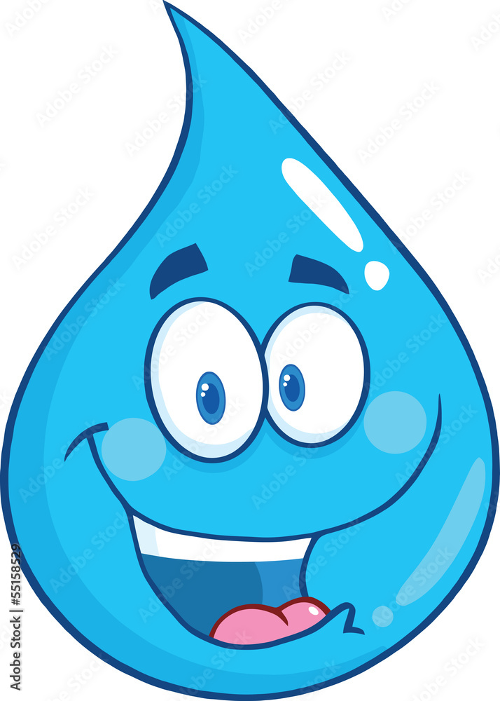 Smiling Water Drop Cartoon Character Smiling Water Drop Cartoon Character