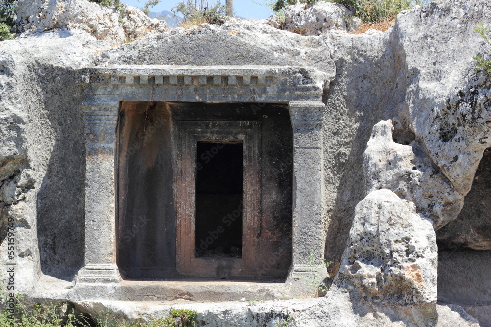The Lycian tombs near Fethiye in Turkey, 2013