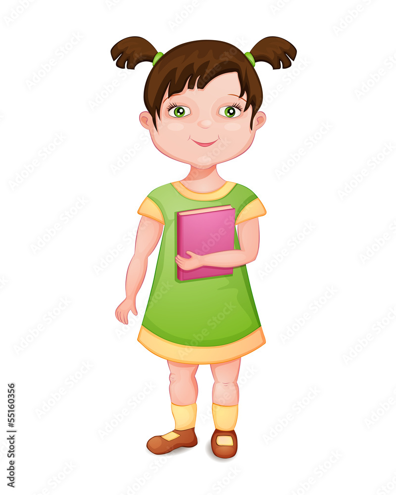 Cute girl with book Cute girl with book