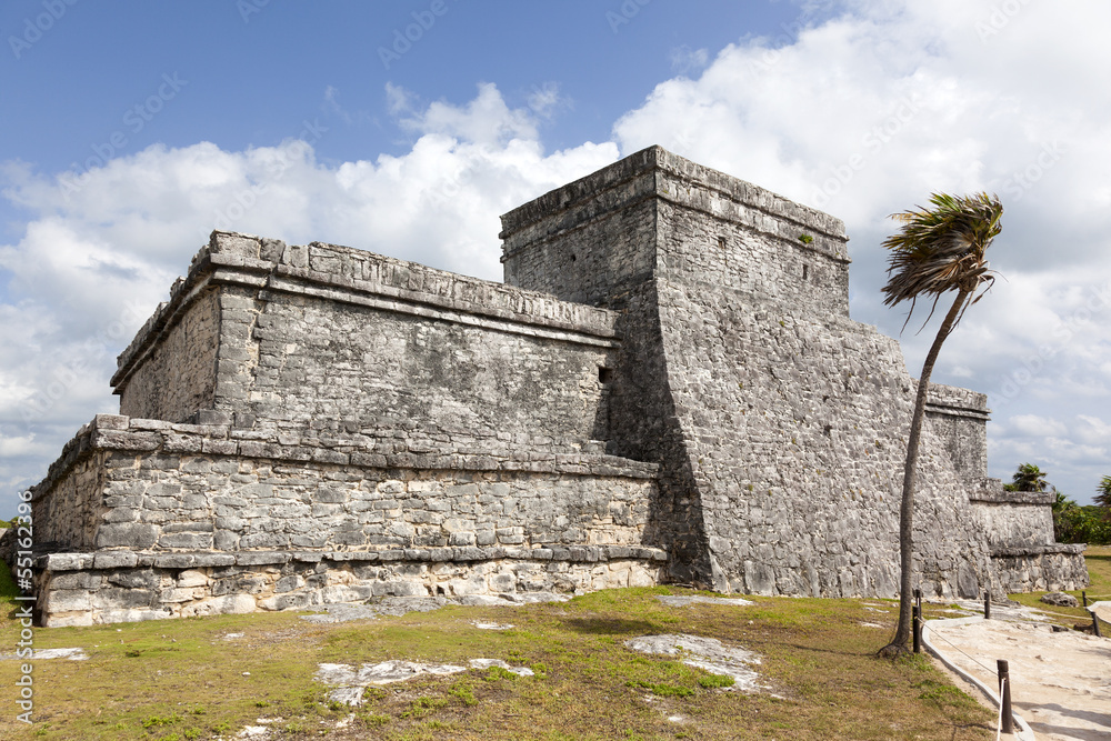 Ancient Mayan temple of Tulum, Mexico