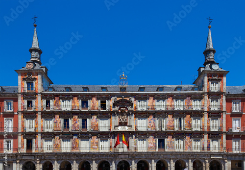 Front Facade of Plaza Mayor Building, Madrid