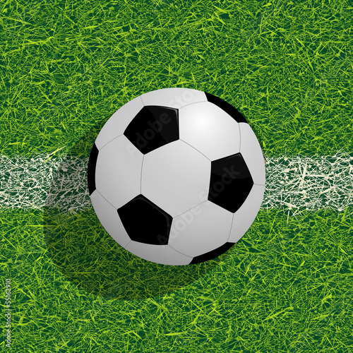 Soocer ball on the field