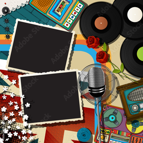 Music collage backound