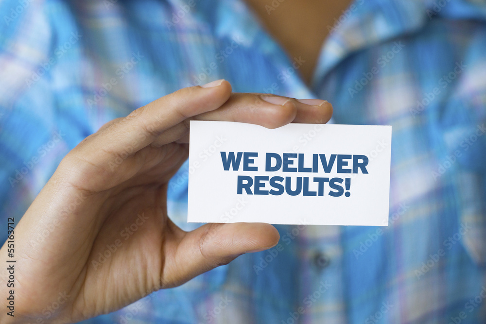 We Deliver Results Stock Photo Adobe Stock
