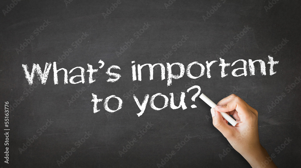 What is important to you Chalk Illustration What is important to you Chalk Illustration