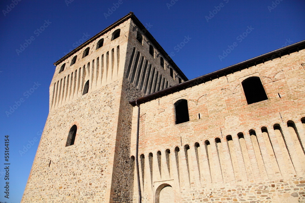 medieval Torrechiara castle in the province of Parma, Italy