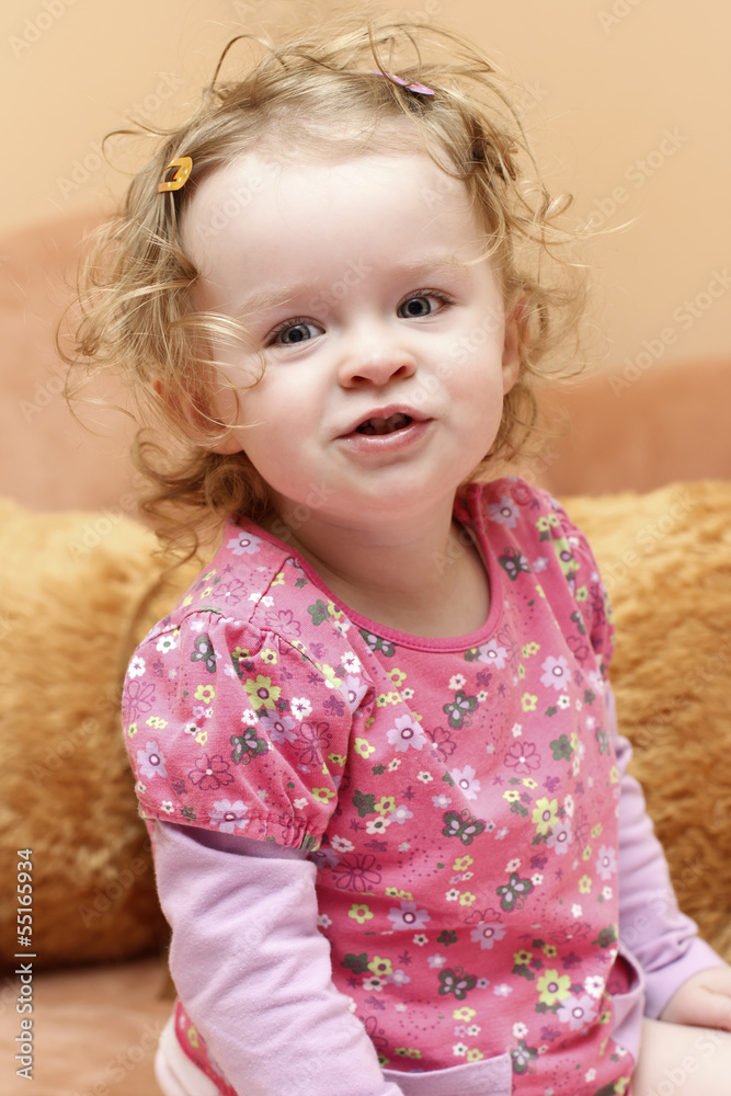 Funny little girl Funny little girl