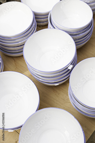 Handmade earthenware plates