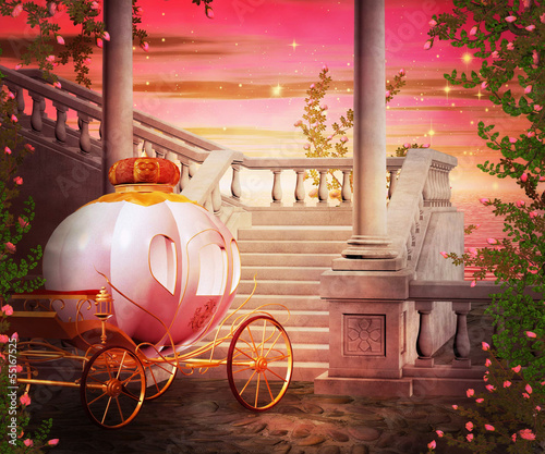 Carriage Castle Fantasy Backdrop #55167525