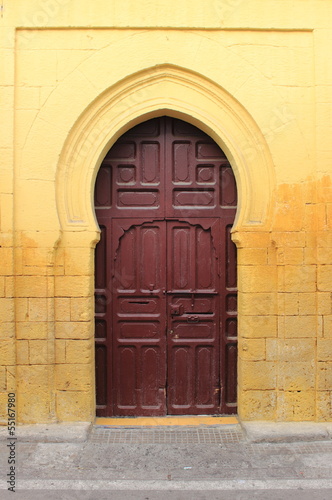 Arabic oriental styled door in Rabat, Morocco