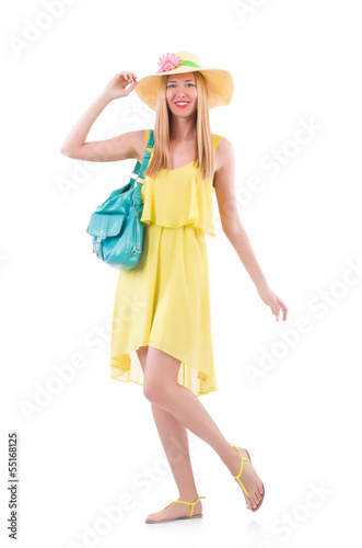 Young woman preparing for vacation