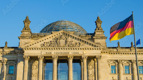 Facade of the Reichstag in Berlin, Germany