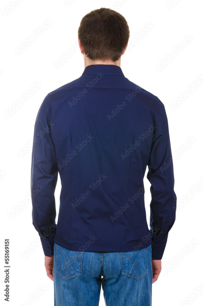 Male model with shirt isolated on white Male model with shirt isolated on white