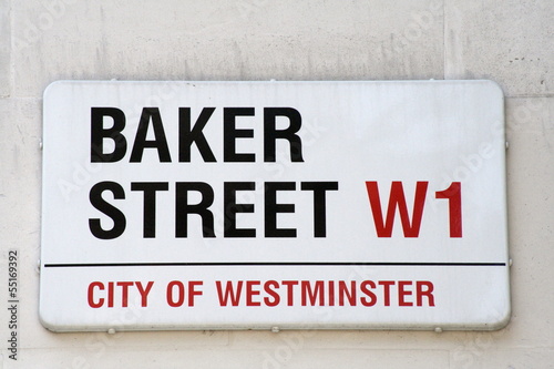 Baker Street famous london street sign