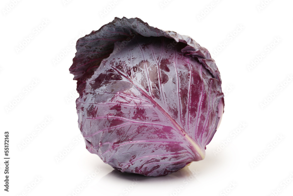 Obraz premium Purple cabbage isolated on white background