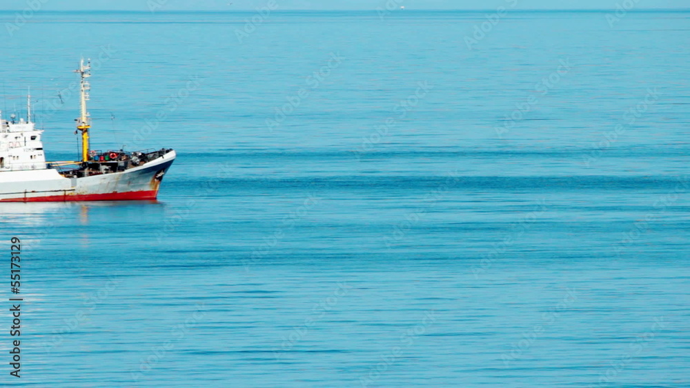 fishing ship at sea fishing ship at sea