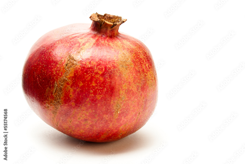 Pomegranate isolated on white