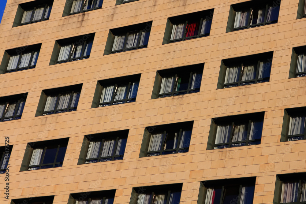 Fototapeta premium background with modern building and their balconies and Windows