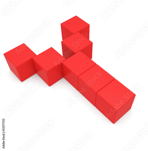 letter Y cubic red