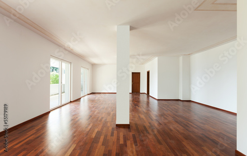 interior apartment  large living room with column