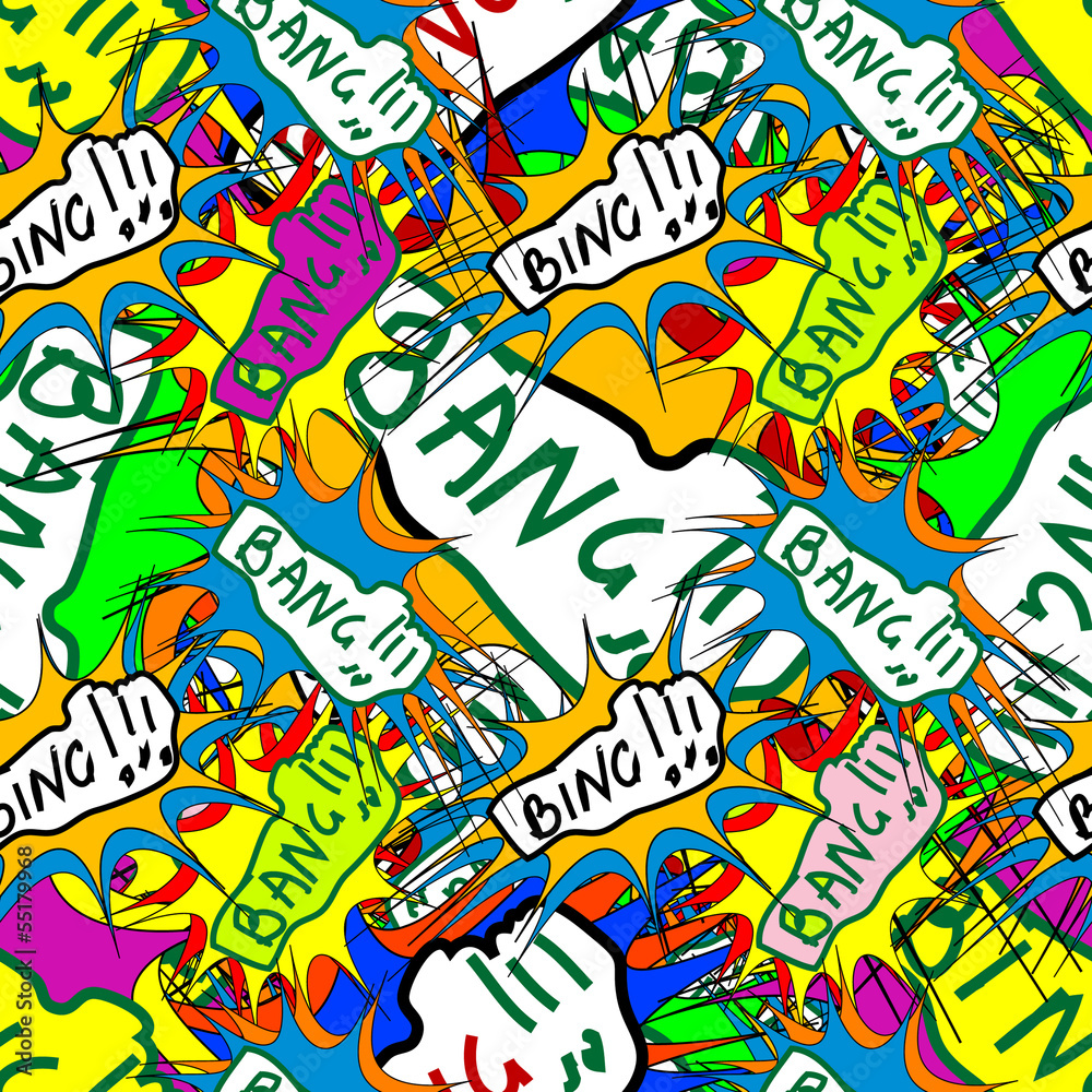 Graffiti seamless pattern Graffiti seamless pattern