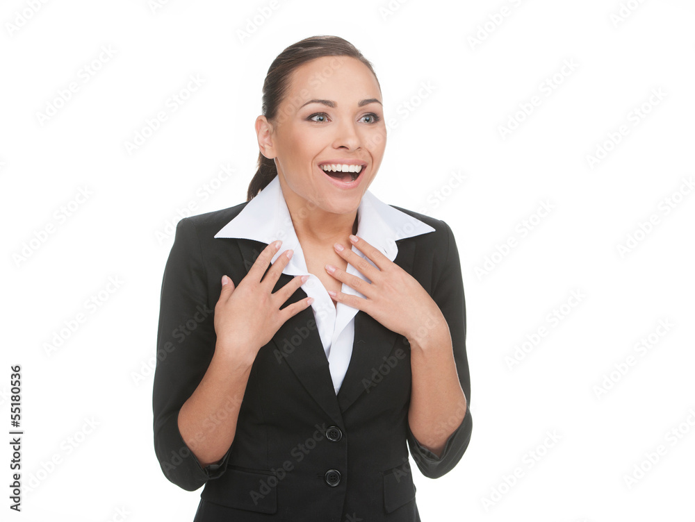 Happy businessman. Cheerful young businessman smiling while isol Happy businessman. Cheerful young businessman smiling while isol