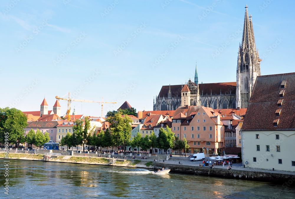 Old Town of Regensburg and the Danube, Germany