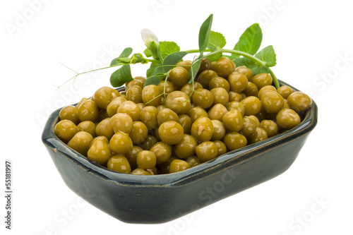 Marinated green peas