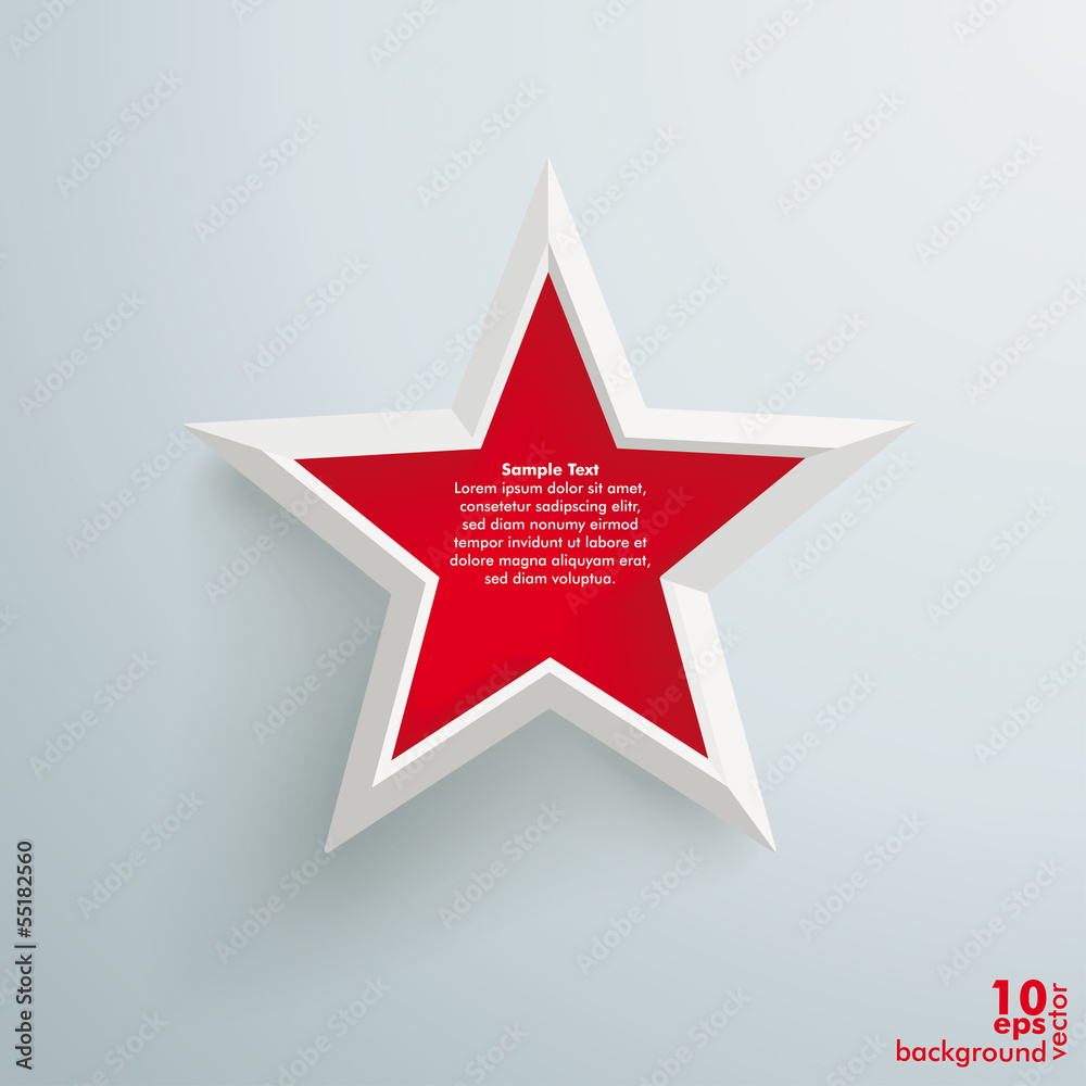 Obraz premium Big Red Star Infographic