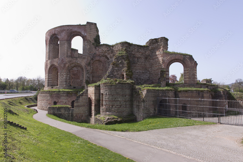 Roman bath ruins in Trier