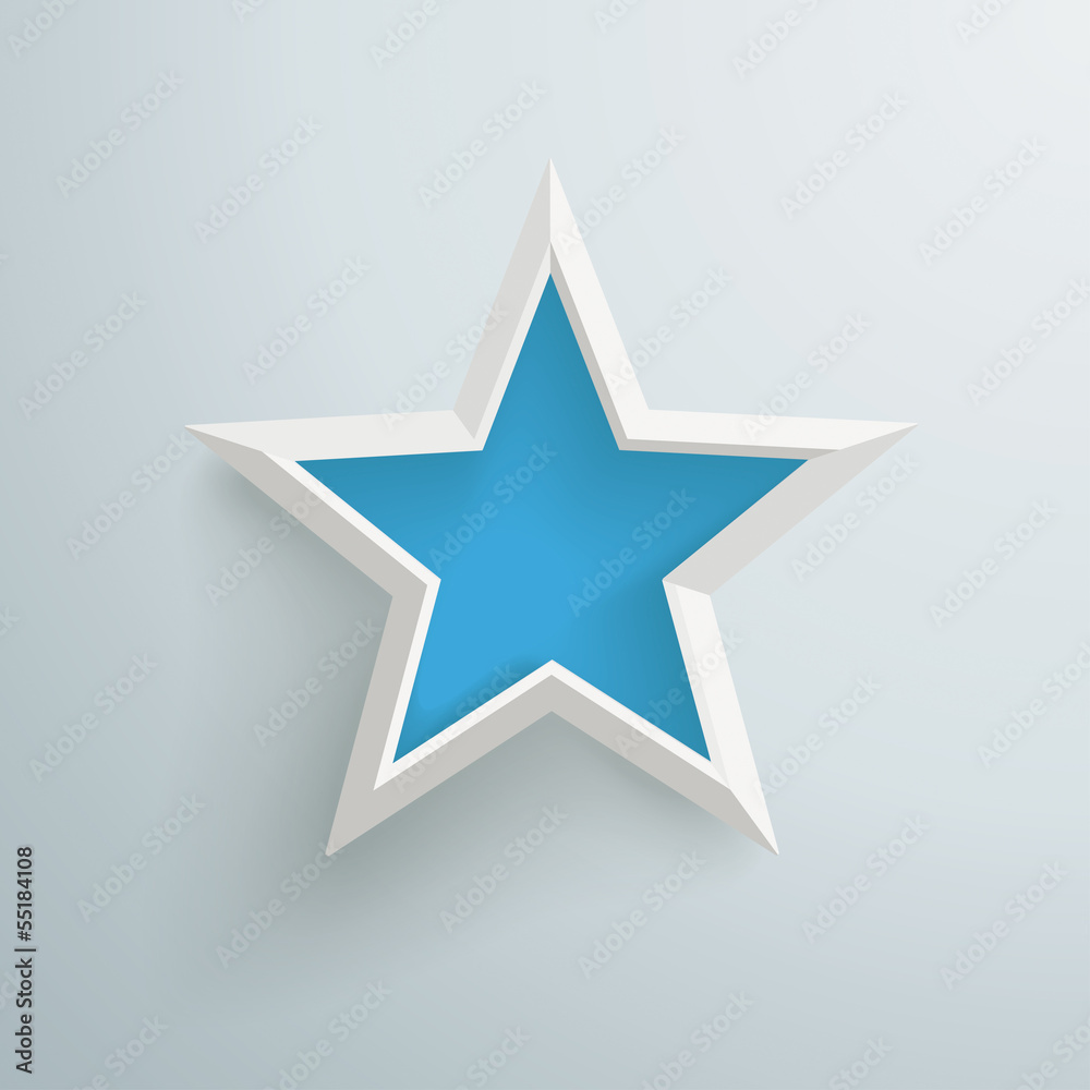 Obraz premium Big Blue Star Infographic