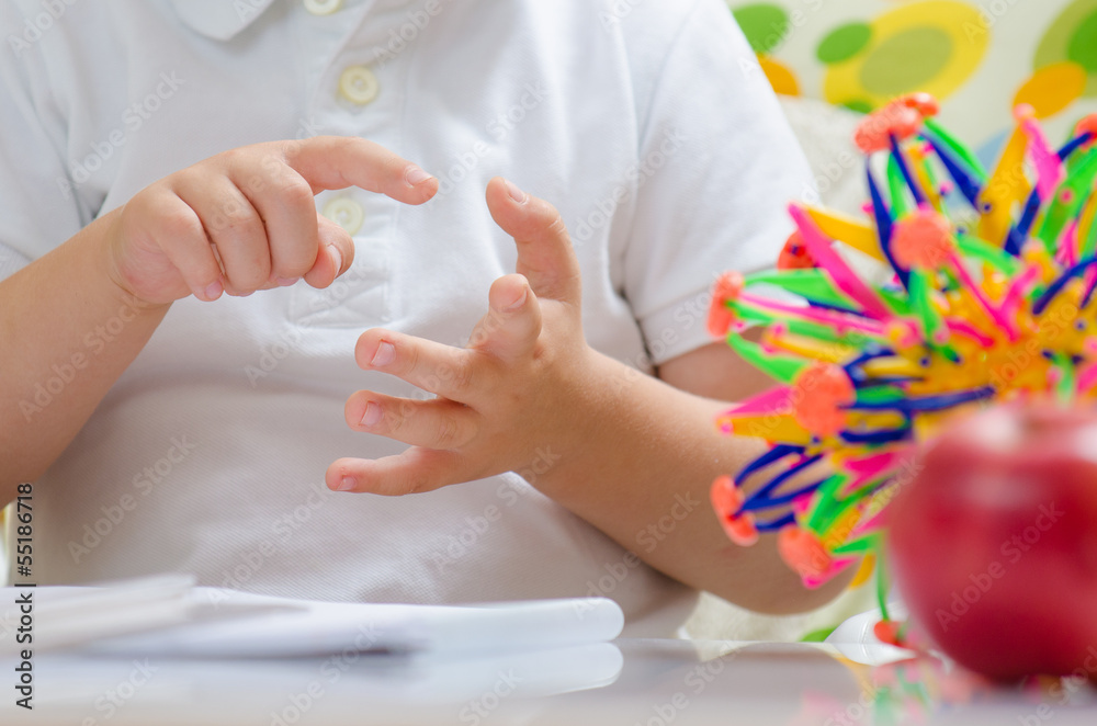 Beautiful child counting on fingers Beautiful child counting on fingers