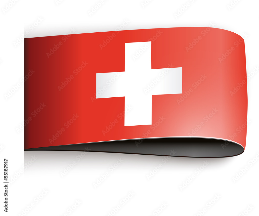 Obraz premium vector product label switzerland