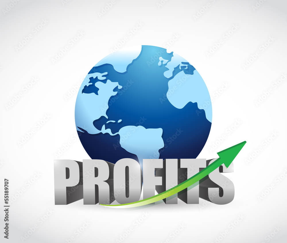 international globe profits illustration design international globe profits illustration design
